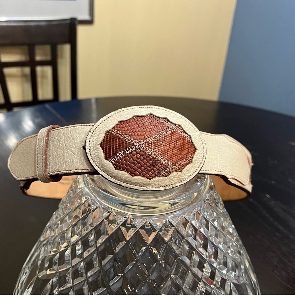 Vintage Nocona Genuine Lizard Belt sz 30 - Picture 3 of 9